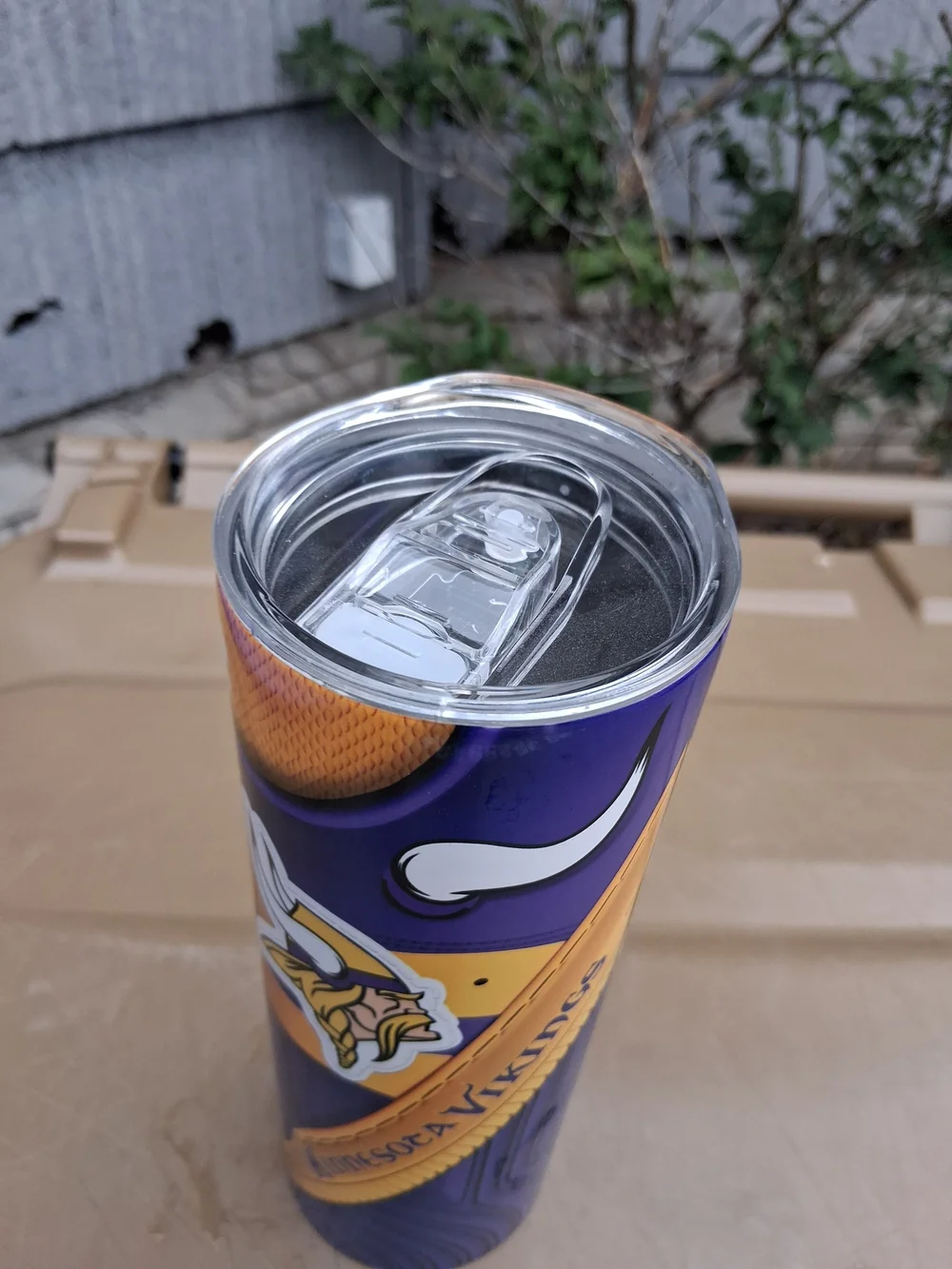 Minnesota Vikings Stainless Steel Travel Tumbler - Purple & Gold 24 Ounces